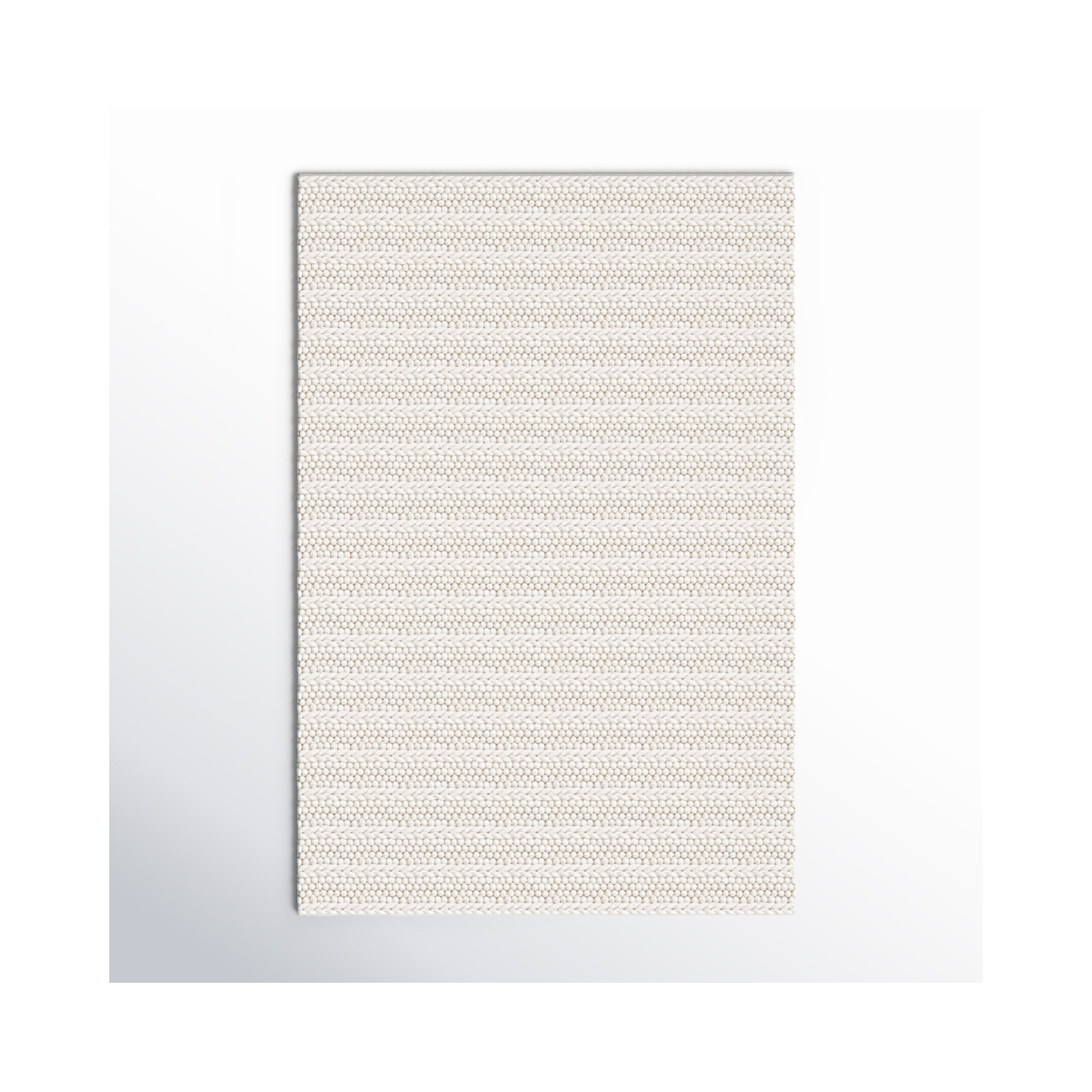 Sestina Handmade Flatweave Ivory Area Rug, Rectangle 5' x 8'