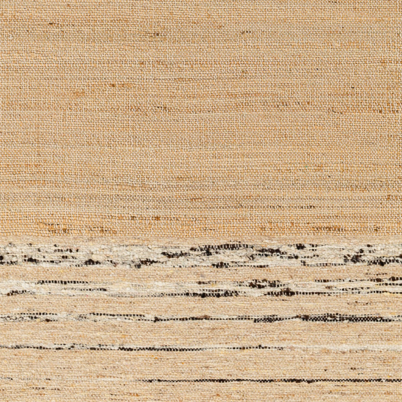 Culbert Striped Handmade Flatweave Jute/Wool Area Rug in Light Gray, Rectangle 6' x 9', Light Camel