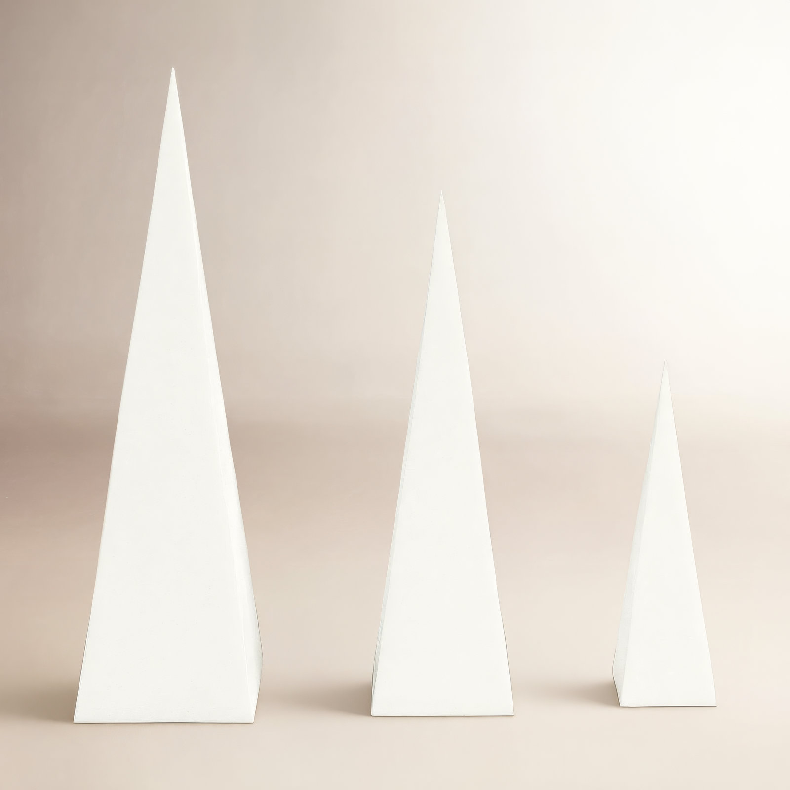 Fisher 3-Piece Ceramic Sculpture, White