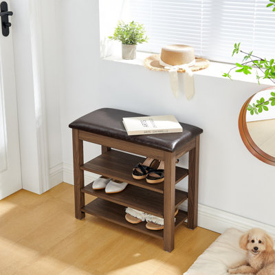 Un banc à langer réglable en hauteur en bois de haute qualité, équipé d'un siège confortable et d'un espace de rangement dissimulé, bois d'hévéa naturel