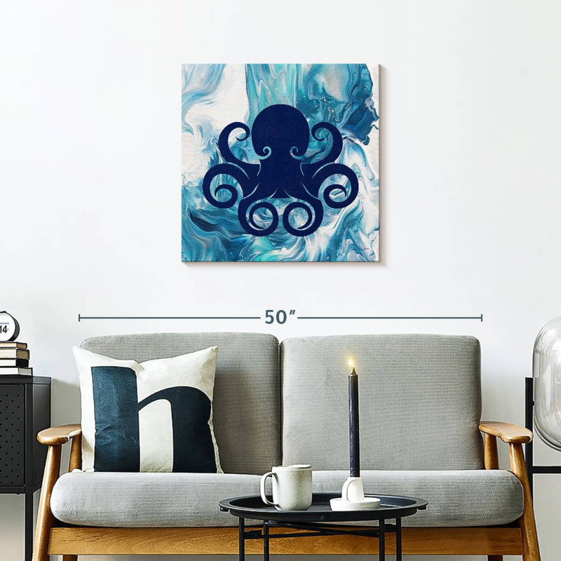 Brampt Abstract Ocean VIII, 24" H x 24" W
