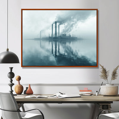 Monochromes gris électrique centrale paysage I - centrales électriques Wall Living Room