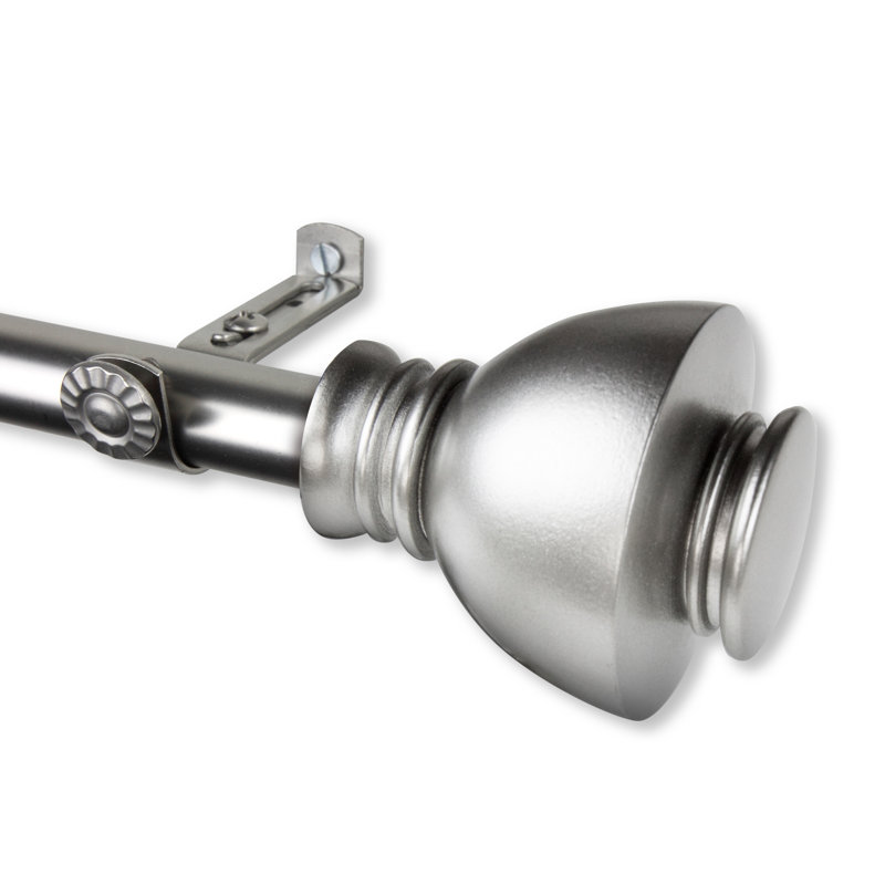 Tringle à rideaux simple Haubstadt, 28 po à 48 po, Nickel satiné