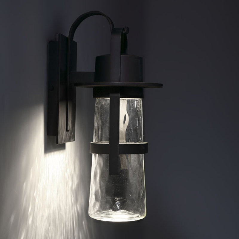 Balthus 1 - Bulb Outdoor Wall Lantern, Black, 21" H x 9" W x 10.75" D
