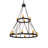 Lakeshore 12 - Light Steel Dimmable Wagon Wheel Chandelier