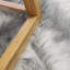 Tapis gris à poils longs fabriqué à la main Haja-97083472