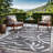 Aldo Floral Gray/White Indoor/Outdoor Rug-1052475475