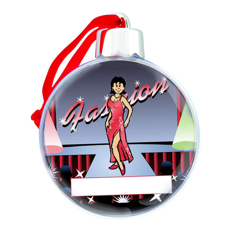 Ornement d'ampoule de Noël modèle féminin personnalisé, Oui