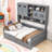 Wooden Daybed With Two Drawers, Cabinet and Shelf-454370189-454370176