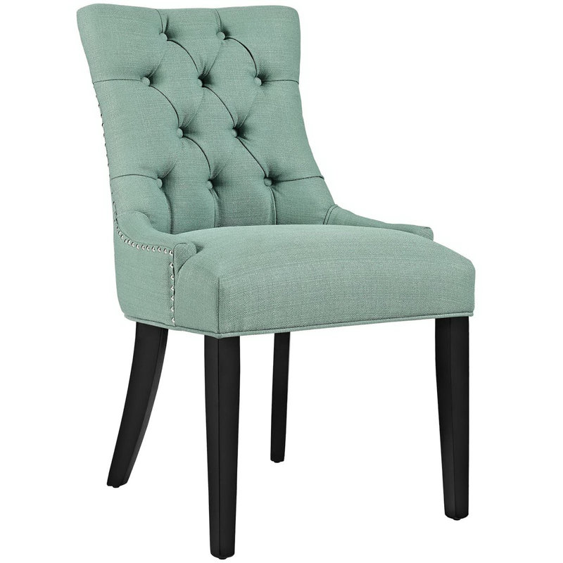 Tissu capitonné capitonné moderne avec garniture cloutée, chaise d'appoint, Laguna, Laguna