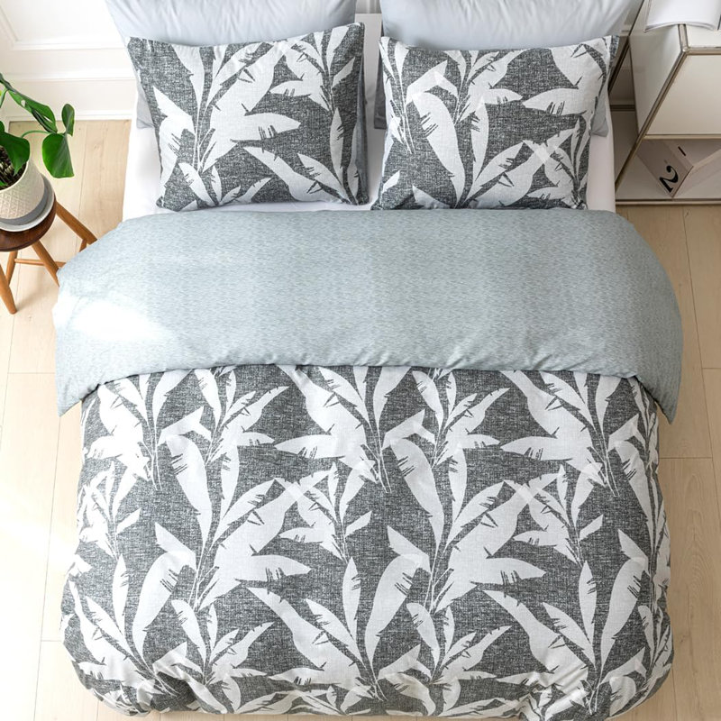 Microfiber Floral Duvet Cover with Pillowcases