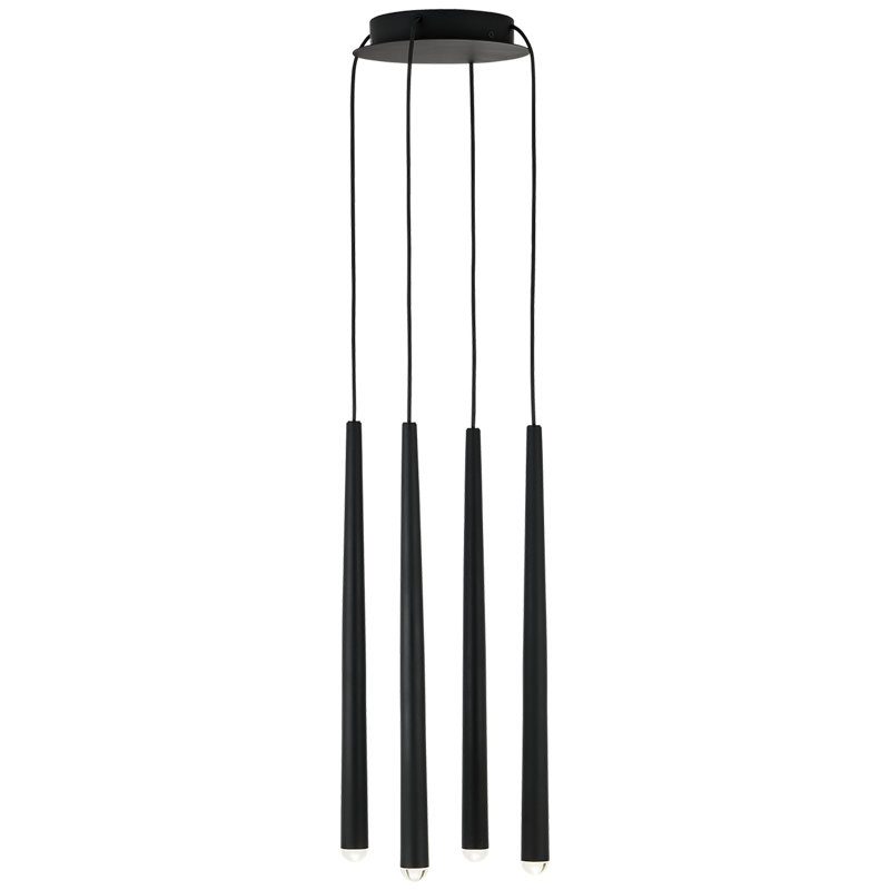 Pylon 4 - Light LED Pendant, Nightshade Black