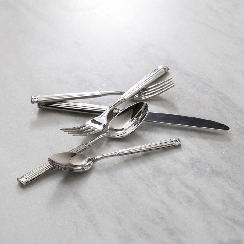 Doria 5 Piece 18/10 Stainless Steel Flatware Set, Service for 1