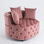Mobilier, fauteuil d'appoint / fauteuil demi-tonneau classique pour salon / fauteuil de loisir moderne (rose)-1613462242