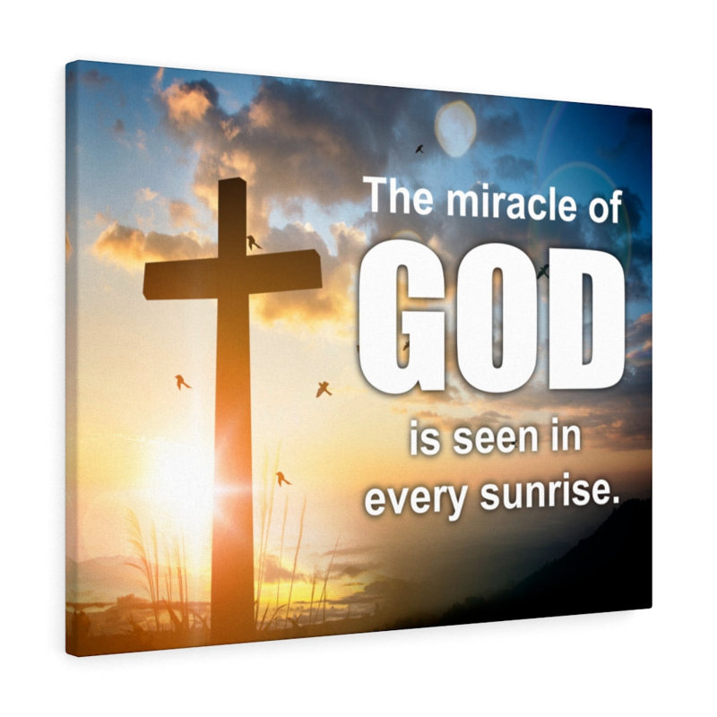 The Miracle of God Christian Wall Art Bible Verse Canvas Print