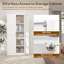Armoire de rangement blanche de 70,8 po de hauteur avec portes et tablettes réglables pour le salon, la chambre à coucher et la salle à manger, l 15,8 po x l 31,5 po x H 70,8 po-250963303