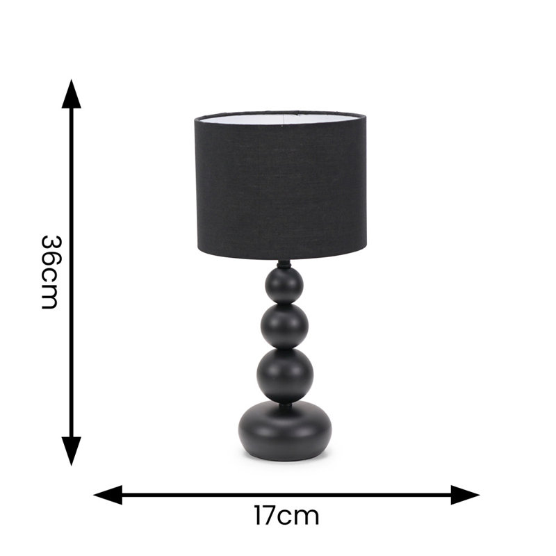 Picacho Metal Table Lamp, Black, Black