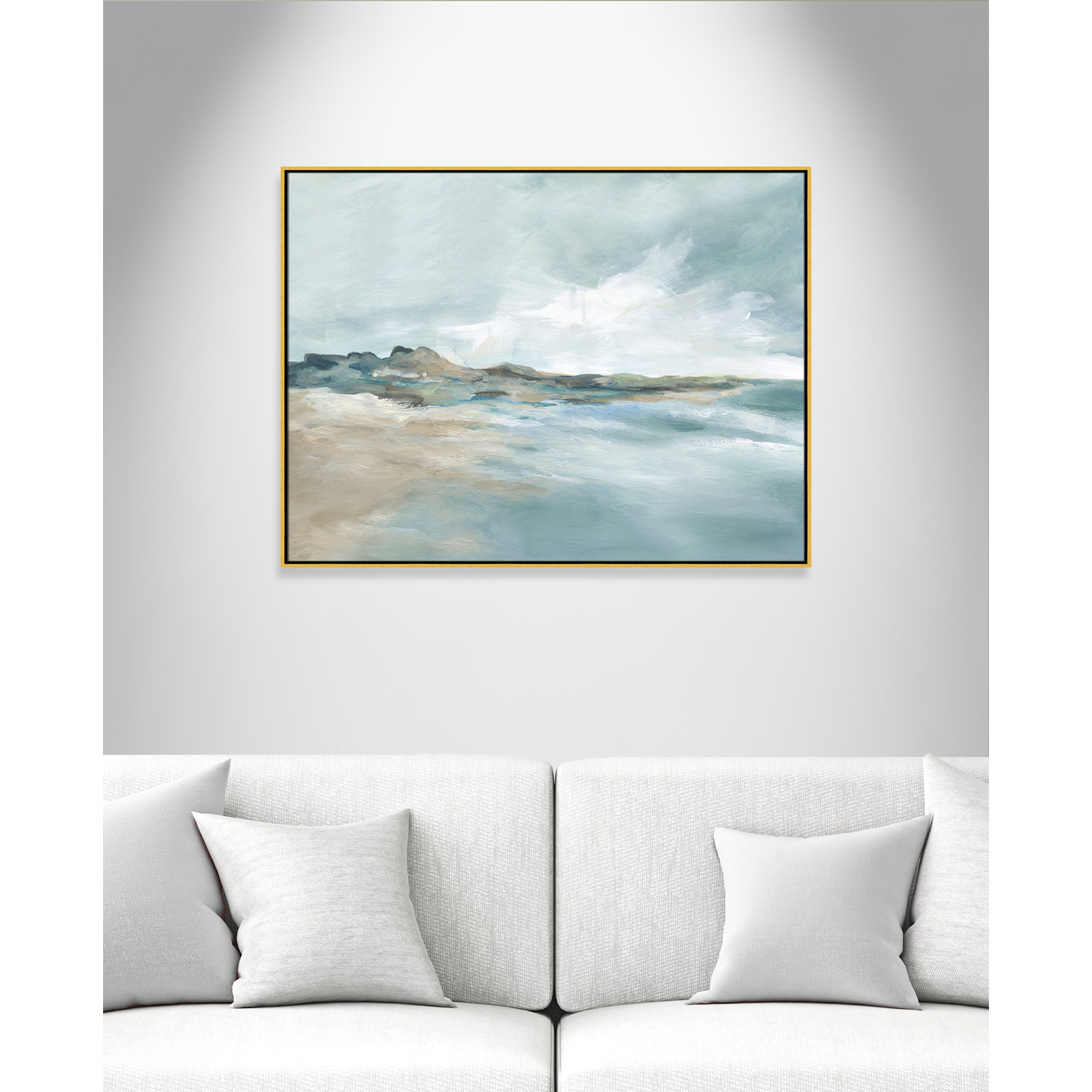 Sandpoint Print by Carol Robinson, 37.5" H x 49.5" W, Gold