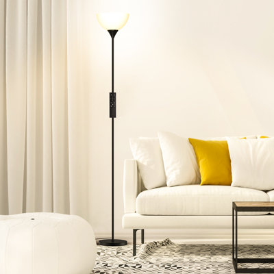 Control 70" LED Torchiere Floor Lamp with Remote and Bulb Included