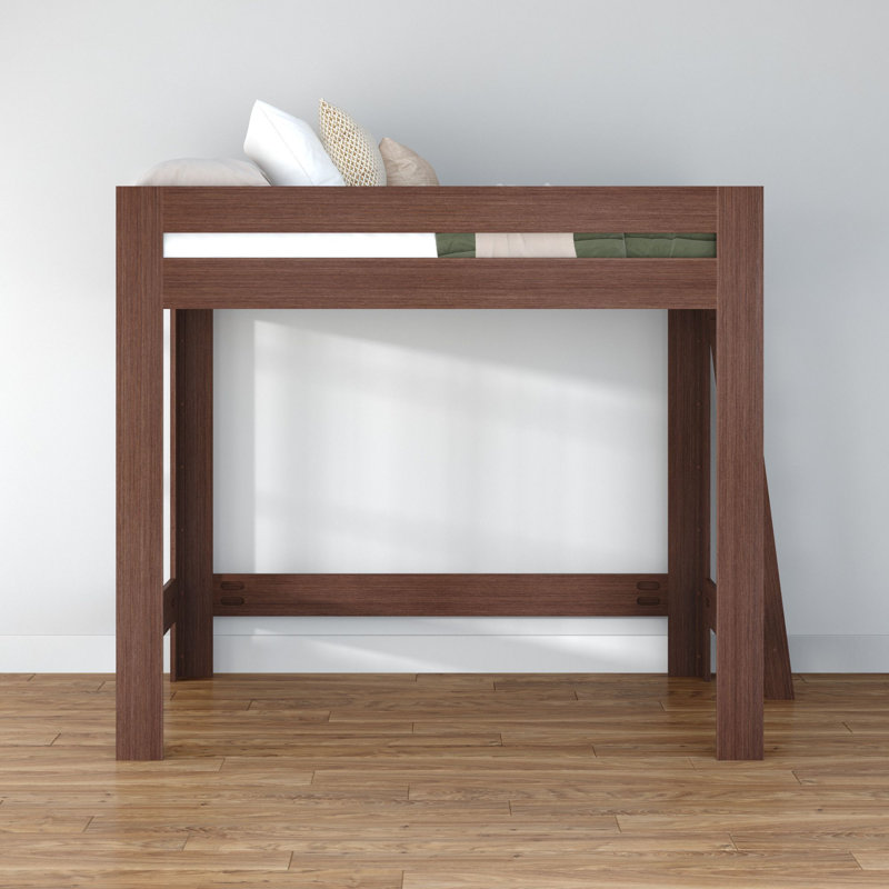 Olympic Queen Loft Bed, Embossed Brown
