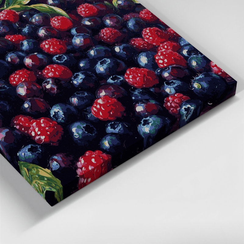 «Fruit Boysenberry», art mural sur toile mauve, H 12 po x l 12 po