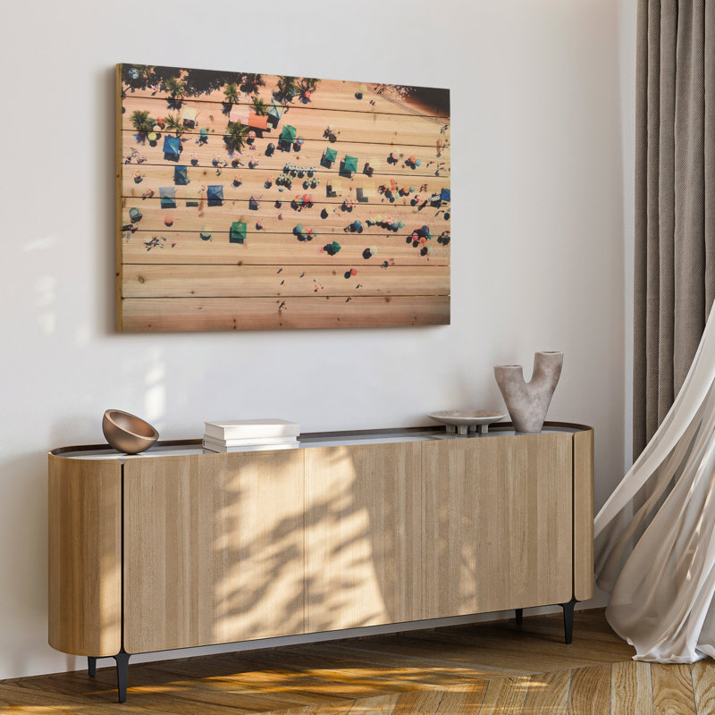 « beach », impression sur bois