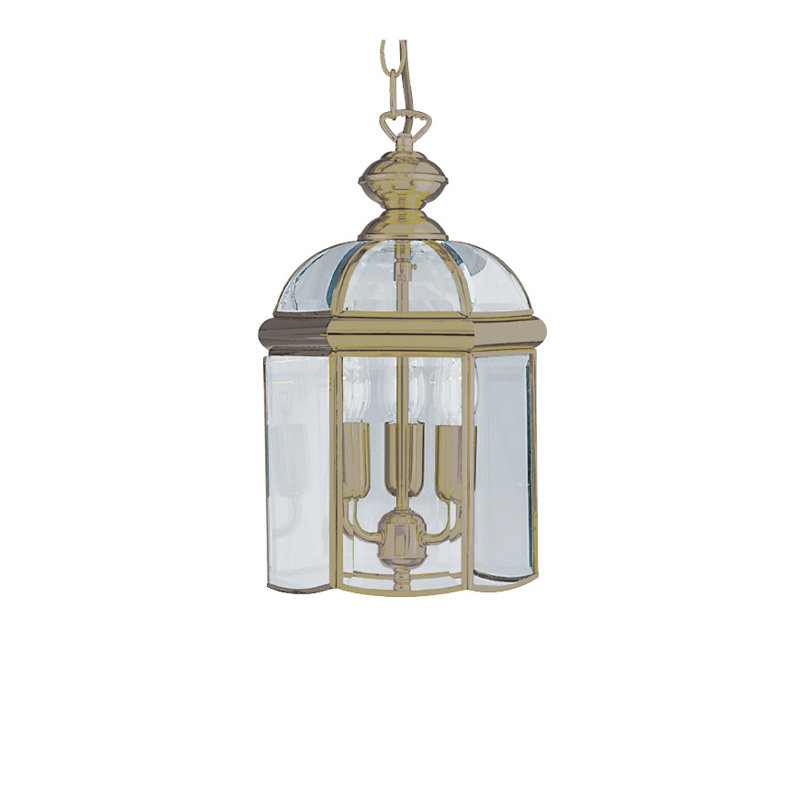 Aarick 3 - Light Lantern Pendant, Antique Brass