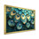 Collage de plumes de paon bleu et vert Grinstead II - oiseau, art mural