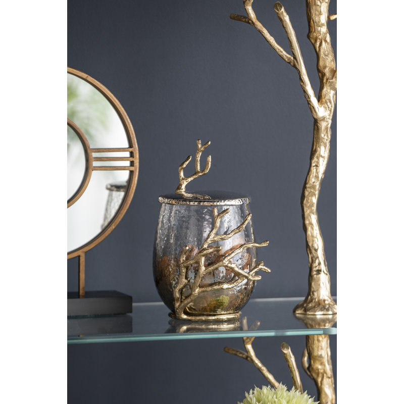 Or Gertje / transparent / pot argent, H 10,7 po x l 7,5 po x P 6,5 po