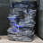 Vivo Five Stream Rustic Gray Polyresin Tabletop Fountain with Color LEDs