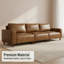 Courbes de style Mid-Century, cuir respirant, pieds en bois massif, assemblage sans outil de 30 minutes, pièce maîtresse à 3 places-1244149020-1244149024-1244149027