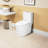 Ceramic Toilet With 1.1/1.6 , White, Elongated, Comfort Height, Soft Close Seat, & , T036wt Elongated Toilet, Comfortable,