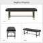 48.43''W Leather Upholstered Bench With Metal Legs-1306173073