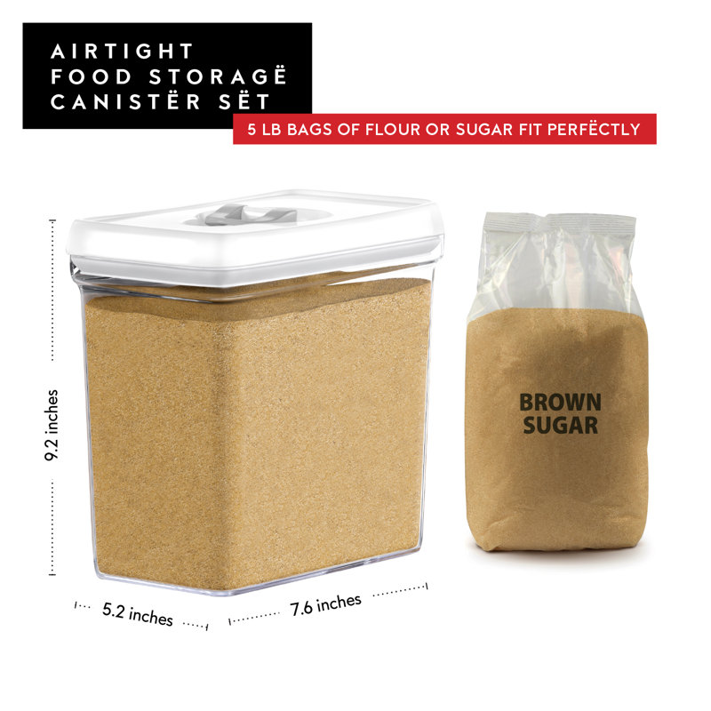 Large Food Storage Containers Set, White