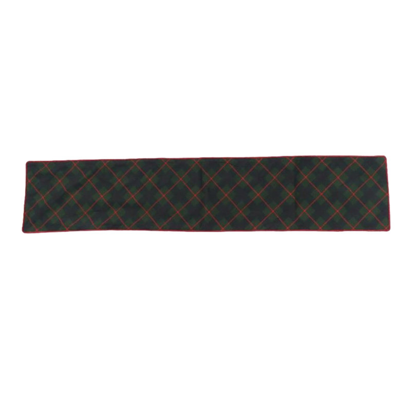 Plaid Christmas Table Runner 72"L