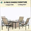 Ensemble de mobilier de patio extérieur, ensemble de mobilier de patio 5 pièces