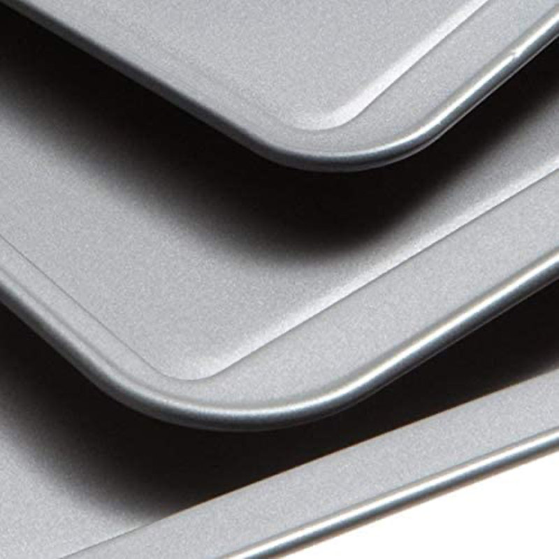 Bradshaw Home Non-Stick Carbon Steel 3 Piece Cookie Sheet Set