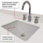 Ensemble de meuble-lavabo simple 48 po x P 22 po avec plateau en marbre de culture et robinet