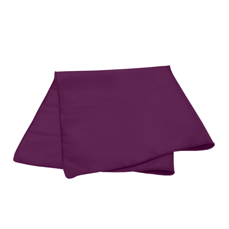 Polyester Square Napkin, Aubergine, 17" x 17"