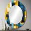 Miroir mural moderne jaune et bleu Harmony Blocks-1172481586