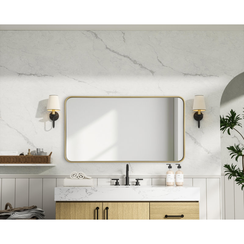 Erath Contour Metal Mirror, 40" x 22", Brass