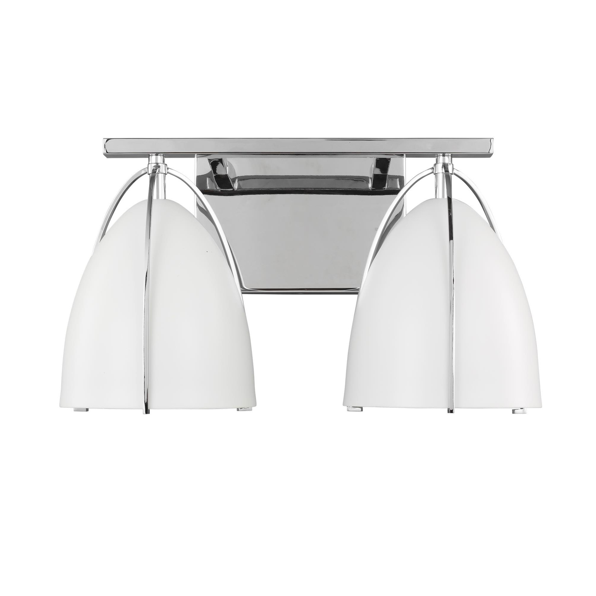 Nikki 2 Light Dimmable Vanity Light, White, Chrome, No