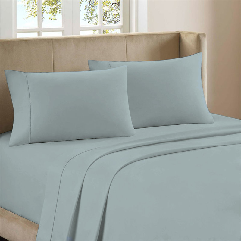 Kal 100% Cotton Sheet Set, King, Sea Glass