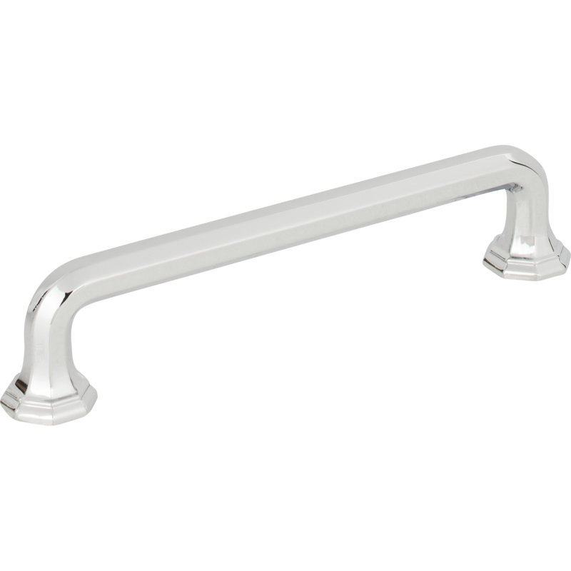 Polished Chrome Traditional Bar Handle with Mounting Hardware
