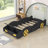 Advaith Twin Size Wood Platform Bed with Wheels and Storage Space-1531054292