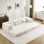 Canapé d'angle convertible 3 places Mahjong, blanc, polaire circulaire, sans assemblage, mousse à mémoire de forme, pour ' Room, sièges blancs, haute densité-1311075072