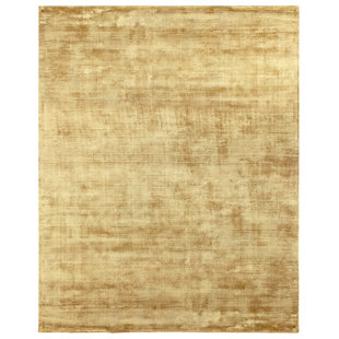 Tapis jaune tissé à la main Modernist