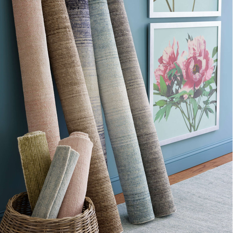 Quartz Ocean Handwoven Viscose/Cotton Rug, Rectangle 3' x 5'