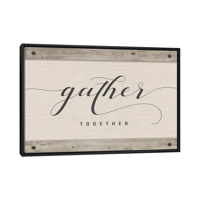 Gather Together par Amanda Murray - Giclée sur toile tendue avec châssis, H 18 po x l 26 po x P 1,5 po, Toile avec cadre noir