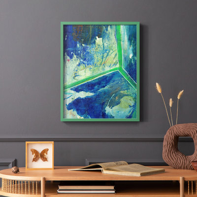 Geometric in Cool VI Framed Print - Solid Wood
